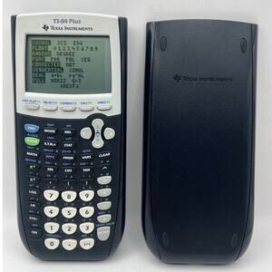 Texas Instruments TI-84 Plus Graphing Black Calculator With Cover Tested & USED